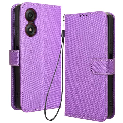 RonRun für ZTE Blade A34 Hülle, Handyhülle Leder mit Kartenhalter, Klappbar Voll Schützendes, Violett RonRun für ZTE Blade A34 Hülle, Handyhülle Leder mit Kartenhalter, Klappbar Voll Schützendes, Violett von RonRun