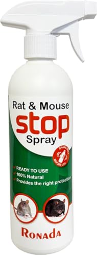 Ronada Mäuse- und Rattenvertreiber Spray – 500ml – Giftfrei & tierversuchsfrei – Effektiv gegen Mäuse & Ratten – Alternative zu Fallen und Gift Ronada Mäuse- und Rattenvertreiber Spray – 500ml – Giftfrei & tierversuchsfrei – Effektiv gegen Mäuse & Ratten – Alternative zu Fallen und Gift von Ronada