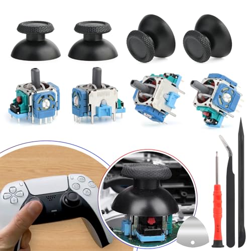4 Stück Analoge Joystick Kompatibel mit Play Station 5 PS5 Kontroller Analog Thumbstick 3D-Joystick Reparatur Kit Ersatz 4 Stück Analoge Joystick Kompatibel mit Play Station 5 PS5 Kontroller Analog Thumbstick 3D-Joystick Reparatur Kit Ersatz von RongZy