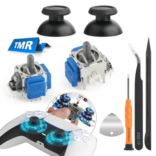 RongZy Joysticks für PS5 TMR Elektromagnetischer Stick Kompatibel mit Sony Playstation 5 PS5 Controller Anti-Drift Sticks mit Thumbsticks Ersatzteile mit Reparatur Kit(2 Pack) von RongZy