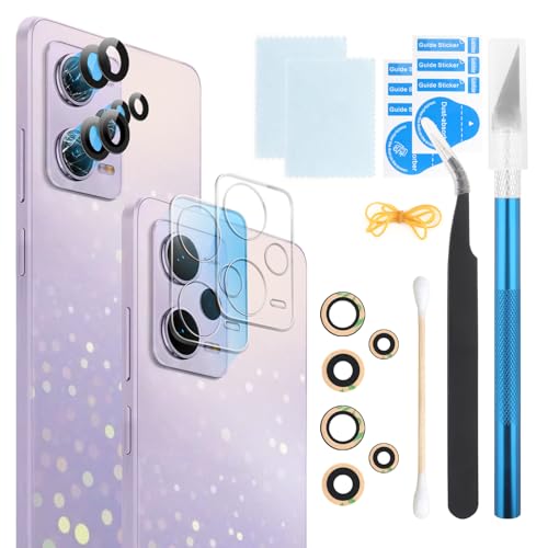 RongZy 2 Stück Rückkamera Objektiv Glas Ersatz für Xiaomi Redmi Note 12 Pro 5G Back Rück Kamera Linse Glas Rückseite Linse Xiaomi Note 12 Pro 5G Mit Reparaturset von RongZy
