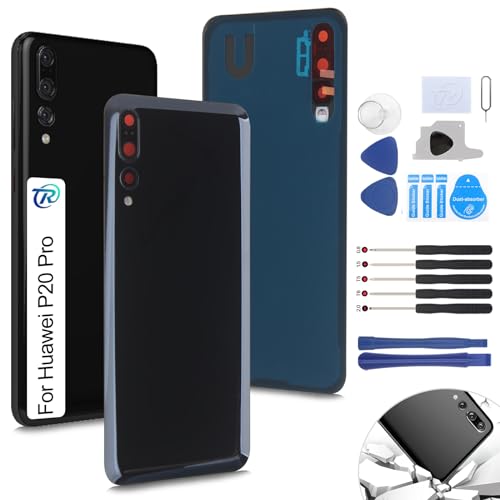 RongZy Akkudeckel Geeignet für Huawei P20 Pro Backcover Akkudeckel batterietür Gehäuse Rückseite mit Tool kit (Schwarz) von RongZy