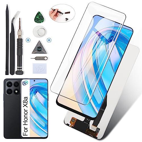 RongZy Display für Huawei Honor X8a 2023 LCD Bildschirmersatz für Honor 90 lite 5G Digitizer Touchscreen Montiert Ersatz mit Werkzeugen(Schwarz) von RongZy
