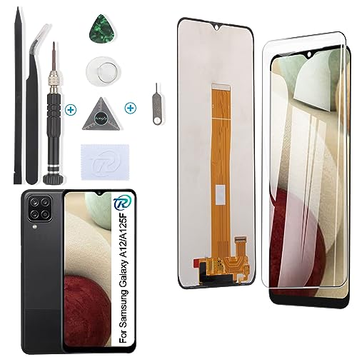 RongZy Ersatz Display Kompatibel für Samsung Galaxy A12/A125F Touchscreen Bildschirm Digitizer Glas Assembly + Reparatur Tools(6.5'') von RongZy