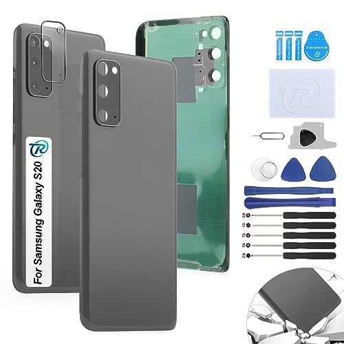 RongZy Ersatz für Samsung Galaxy S20 Backcover Akkudeckel batterietür Gehäuse Rückseite mit Tool kit (Grau) von RongZy