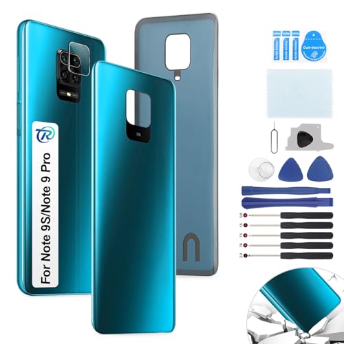 RongZy Ersatz für Xiaomi Redmi Note 9s/Redmi Note 9 Pro Backcover Akkudeckel Batterietür für Redmi Note 9s/Note 9 Pro Gehäuse Rückseite mit Tool Kit (Aurora Blau) von RongZy