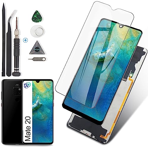 RongZy Kompatibel mit Huawei Mate 20 Ersatz Bildschirm LCD Display und Touchscreen-Digitizer mit Werkzeugen (Schwarz) von RongZy