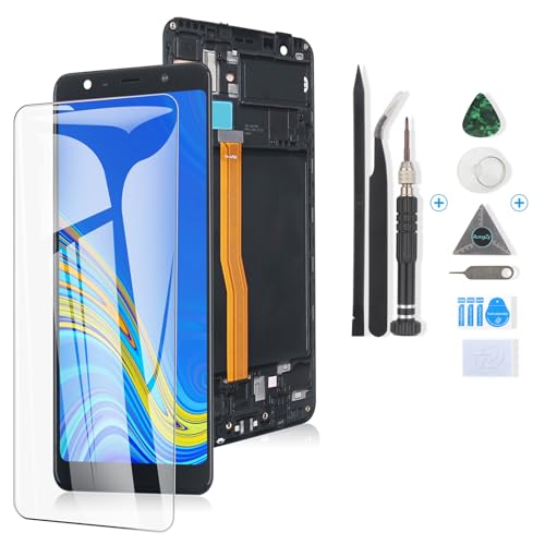 RongZy Kompatibel mit Samsung Galaxy A7 2018 A750 Ersatz Bildschirm Display und Touchscreen-Digitizer mit Werkzeugen (OLED,Schwarz mit Rahmen) von RongZy