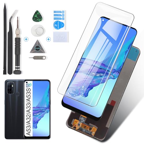 RongZy Kompatibel mit Oppo A53/A32/A33 (2020)/A53S Ersatz Bildschirm LCD Display und Touchscreen-Digitizer mit Werkzeugen (Schwarz) von RongZy