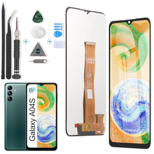 RongZy Kompatibel mit Samsung Galaxy A04S 2022 SM-A047F Ersatz Bildschirm LCD Display und Touchscreen-Digitizer mit Werkzeugen (Schwarz) von RongZy