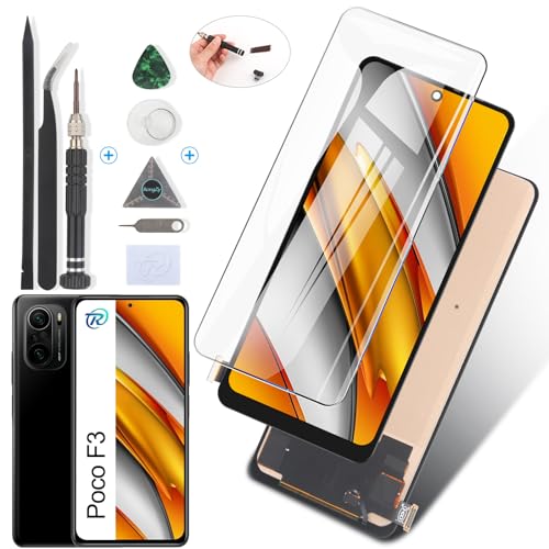 RongZy Kompatibel mit Xiaomi Poco F3/Redmi K40 Pro / K40 / K40 Pro Plus M2012K11AG Ersatz Bildschirm LCD Display und Touchscreen-Digitizer mit Werkzeugen (Schwarz)… von RongZy