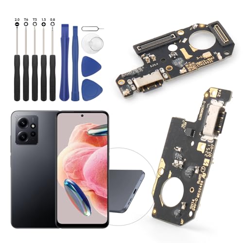 RongZy Ladebuchse Kompatibel mit Xiaomi Redmi Note 12 4G USB Dock Connector Jack Board für Xiaomi Redmi Note 12 4G 23021RAAEG Flexkabel Ladeport Ladebuchse Ersatz von RongZy
