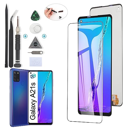 RongZy für Samsung Galaxy A21S LCD Bildschirmersatz für Samsung Galaxy A21S A217F Touchscreen Digitalisierer Display mit Werkzeugen (6.5‘’) von RongZy