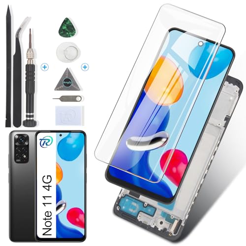 RongZy für Xiaomi Redmi Note 11 LCD Bildschirmersatz für Redmi Note 11 2201117TG Touchscreen Digitalisierer Display mit Werkzeugen (OLED,mit Rahmen) von RongZy