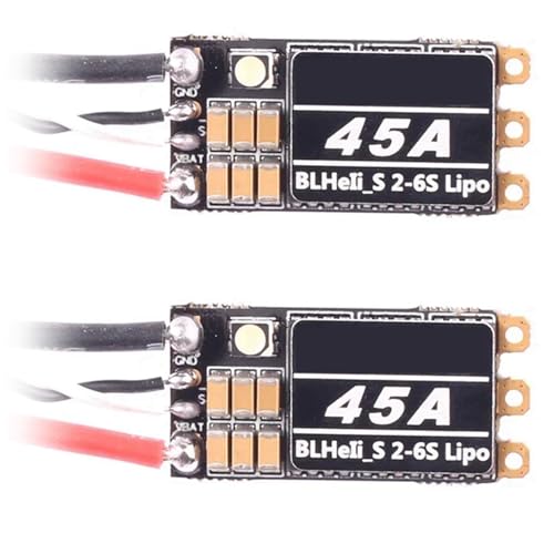 Ronlok 2 x BLHeli S 2-6S Lipo 45A Brushless ESC LED RGB Programmierbare integrierte D-Shot 150/300/600 ONESHOT125 für Teile von RC FPV Drohnen Ronlok 2 x BLHeli S 2-6S Lipo 45A Brushless ESC LED RGB Programmierbare integrierte D-Shot 150/300/600 ONESHOT125 für Teile von RC FPV Drohnen von Ronlok