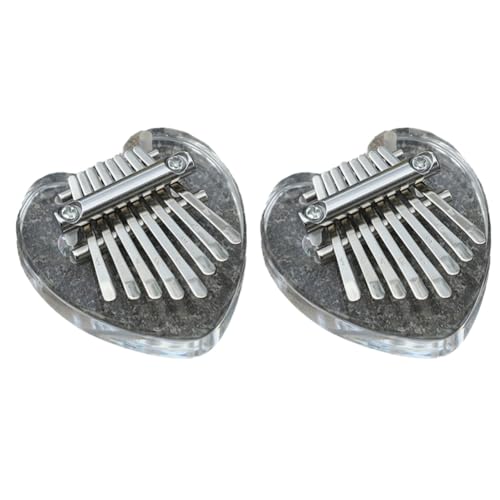 Ronlok 8-Tasten Mini Kalimba Regenbogen Transparent Kristall Kalimba Finger Klavier Instrument Liebe von Ronlok