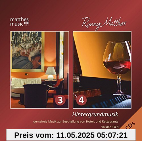 Hintergrundmusik - Gemafreie Musik zur Beschallung von Hotels & Restaurants, Doppelalbum - Vol. 3 & 4 Hintergrundmusik - Gemafreie Musik zur Beschallung von Hotels & Restaurants, Doppelalbum - Vol. 3 & 4 von Ronny Matthes