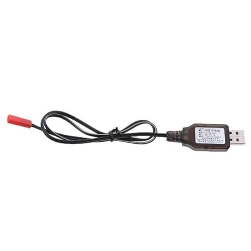 Ronyme 2x7,2V USB auf JST 2P Stecker NI MH/NI Cd Akku Ladekabel für RC Drone Spielzeug, Schwarz, 2 STK von Ronyme