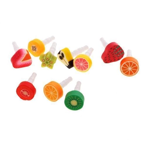 Ronyme 6X 10 / Packung Cute Soft Fruits 3,5 Mm Kopfhöreranschluss Ohrkappe Anti Stecker von Ronyme