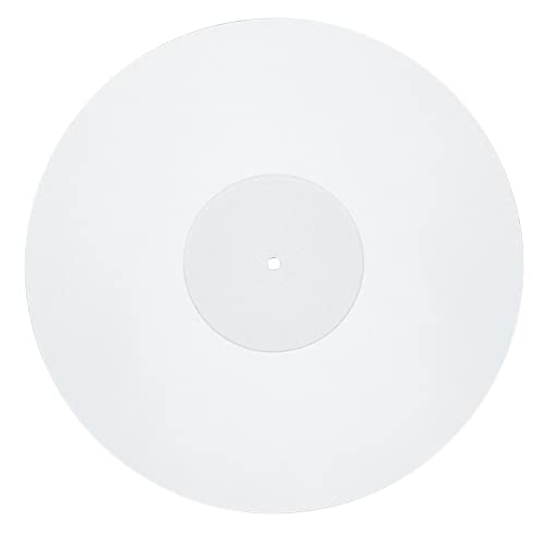 Ronyme Acryl-Plattenspieler-Matte Slipmat Plattenteller-Matte verbessert den Klang für Vinyl-Plattenspieler, Weiß von Ronyme