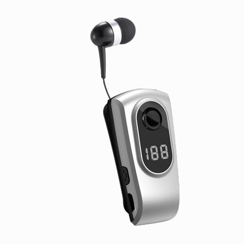 Ronyme Einziehbares Headset, Stereo-Kopfhörer, bequemer Treiber-Ohrhörer, Mikrofon-Clip am Ohrhörer zum Joggen und Trainieren beim Laufen, Silber Ronyme Einziehbares Headset, Stereo-Kopfhörer, bequemer Treiber-Ohrhörer, Mikrofon-Clip am Ohrhörer zum Joggen und Trainieren beim Laufen, Silber von Ronyme
