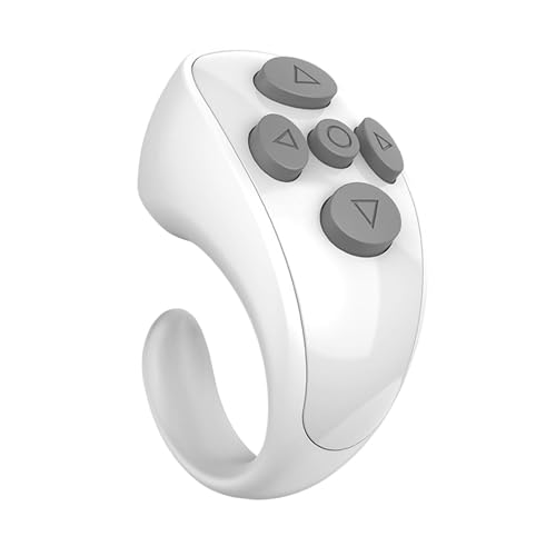 Ronyme Fernbedienung Turner Music Video Controller V53 5 Tasten Wieder aufladbare Fingerfernbedienungsringring -Fingersportregelung, Weiß Ronyme Fernbedienung Turner Music Video Controller V53 5 Tasten Wieder aufladbare Fingerfernbedienungsringring -Fingersportregelung, Weiß von Ronyme