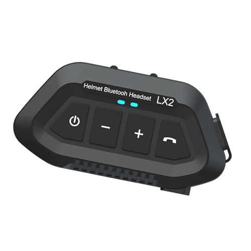 Ronyme Kopfhörer -Motorrad -Kommunikationskommunikation Headset für eine halbe/offene Gesichtshelmgeschenke Einfacher Installieren Sie den, Schwarz von Ronyme