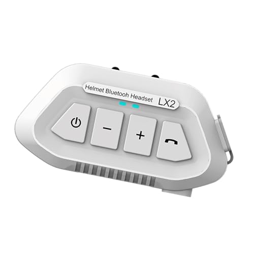 Ronyme Kopfhörer -Motorrad -Kommunikationskommunikation Headset für eine halbe/offene Gesichtshelmgeschenke Einfacher Installieren Sie den, Weiß von Ronyme