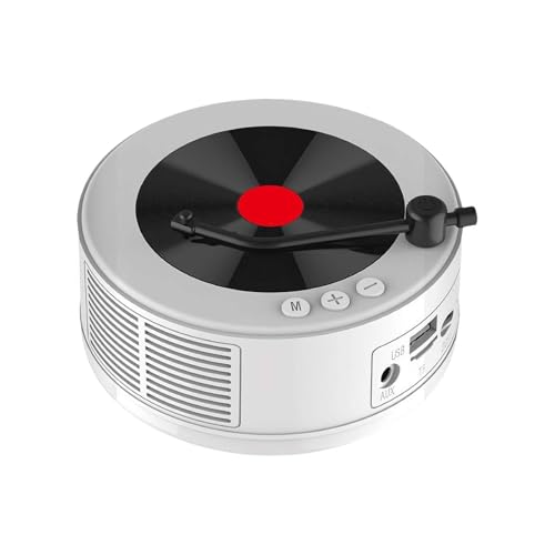 Ronyme Mini -Plattenspieler -Lautsprecher Musik Player Vintage Multifunktion tragbares Mini -Musikbox -Radio für Geburtstagsschlafzimmerarbeitsplatte Ronyme Mini -Plattenspieler -Lautsprecher Musik Player Vintage Multifunktion tragbares Mini -Musikbox -Radio für Geburtstagsschlafzimmerarbeitsplatte von Ronyme