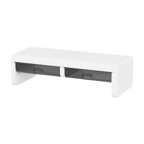 Ronyme Schreibtisch-Computer-Monitor-Regal, Computer-Haltebasis, leicht, mit Aufbewahrungsschublade, Kleinigkeiten, Aufbewahrungsständer für Notebook-Drucker von Ronyme