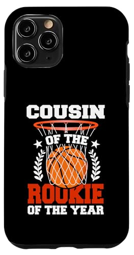Cousin of Rookie 1. Basketball Geburtstag Thema Matching Hülle für iPhone 11 Pro von Rookie Of The Year Family Basketball Birthday Kids