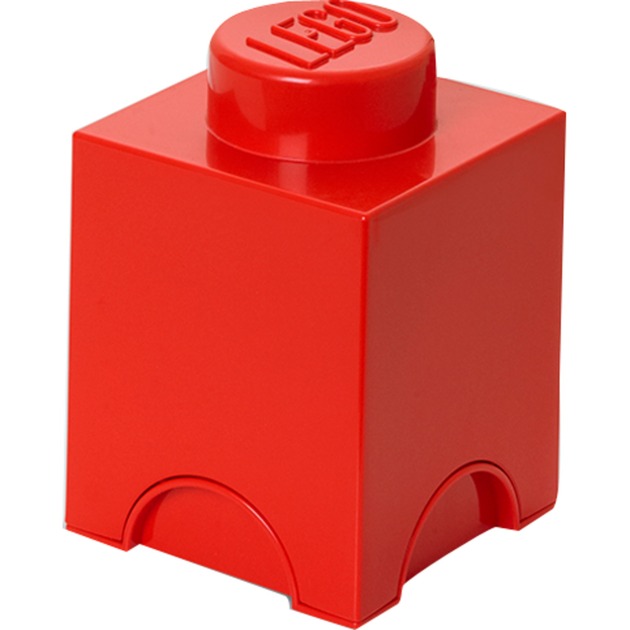 LEGO Storage Brick 1 rot, Aufbewahrungsbox von Room Copenhagen