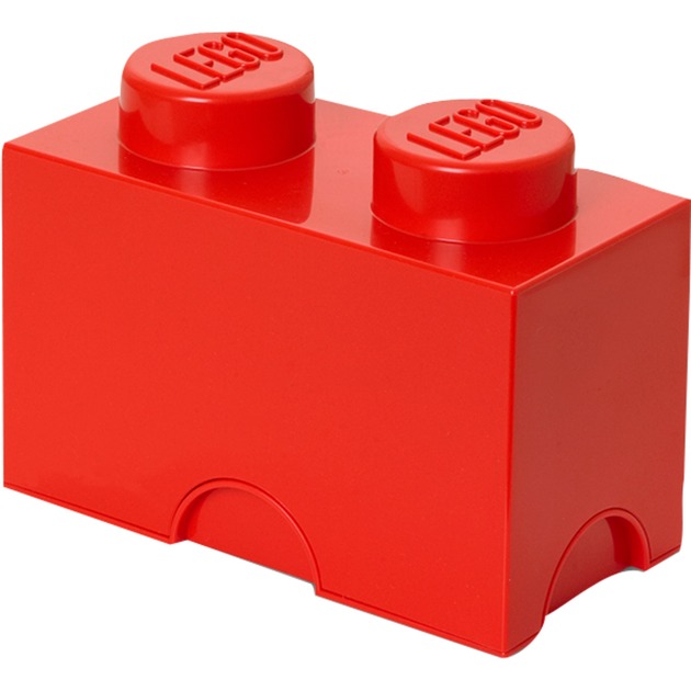 LEGO Storage Brick 2 rot, Aufbewahrungsbox von Room Copenhagen
