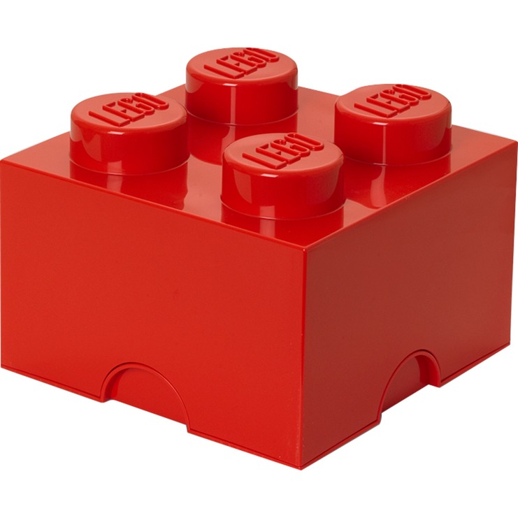 LEGO Storage Brick 4 rot, Aufbewahrungsbox von Room Copenhagen