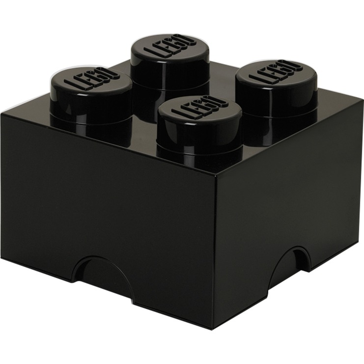 LEGO Storage Brick 4 schwarz, Aufbewahrungsbox von Room Copenhagen