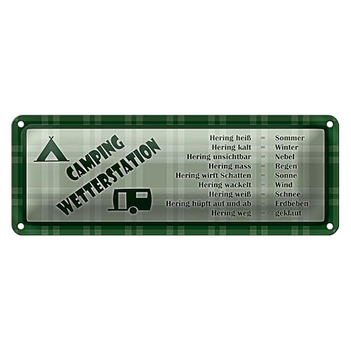 Camping Wetterstation | Lustiges Blechschild | Outdoor Deko | 10 x 27cm Camping Wetterstation | Lustiges Blechschild | Outdoor Deko | 10 x 27cm von Roomando