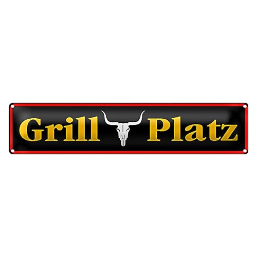 Grill Platz | Metallschild | Dekoration für den Garten | 10 x 46cm Grill Platz | Metallschild | Dekoration für den Garten | 10 x 46cm von Roomando