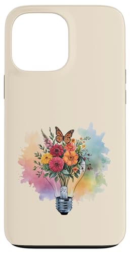 Blumen-Glühbirne Kunst Aquarell Blüte mit Schmetterling Hülle für iPhone 13 Pro Max Blumen-Glühbirne Kunst Aquarell Blüte mit Schmetterling Hülle für iPhone 13 Pro Max von Rooted & Reckless Gift Shop 2.0