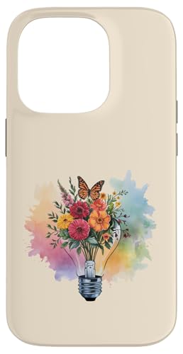 Blumen-Glühbirne Kunst Aquarell Blüte mit Schmetterling Hülle für iPhone 14 Pro Blumen-Glühbirne Kunst Aquarell Blüte mit Schmetterling Hülle für iPhone 14 Pro von Rooted & Reckless Gift Shop 2.0