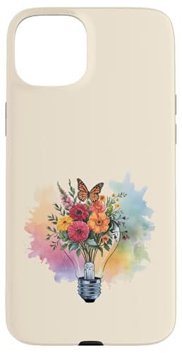 Blumen-Glühbirne Kunst Aquarell Blüte mit Schmetterling Hülle für iPhone 15 Plus Blumen-Glühbirne Kunst Aquarell Blüte mit Schmetterling Hülle für iPhone 15 Plus von Rooted & Reckless Gift Shop 2.0