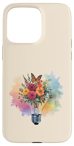 Blumen-Glühbirne Kunst Aquarell Blüte mit Schmetterling Hülle für iPhone 15 Pro Max Blumen-Glühbirne Kunst Aquarell Blüte mit Schmetterling Hülle für iPhone 15 Pro Max von Rooted & Reckless Gift Shop 2.0