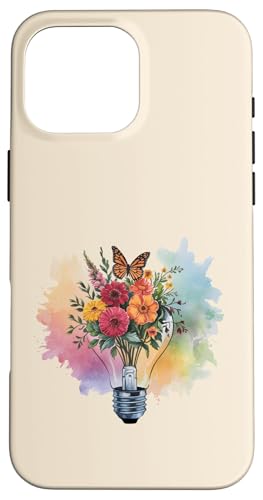 Blumen-Glühbirne Kunst Aquarell Blüte mit Schmetterling Hülle für iPhone 16 Pro Max Blumen-Glühbirne Kunst Aquarell Blüte mit Schmetterling Hülle für iPhone 16 Pro Max von Rooted & Reckless Gift Shop 2.0