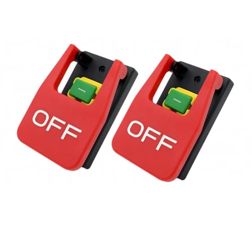 Rordigo 2 Stück 4-Polige Tischkreissägen, Elektromagnetische Drucktastenschalter, 16 A, AC 250 V, Paddelschalter für Tischbohrmaschinen, Schleifmaschinen, Drehmaschinen, F16-3 Rordigo 2 Stück 4-Polige Tischkreissägen, Elektromagnetische Drucktastenschalter, 16 A, AC 250 V, Paddelschalter für Tischbohrmaschinen, Schleifmaschinen, Drehmaschinen, F16-3 von Rordigo
