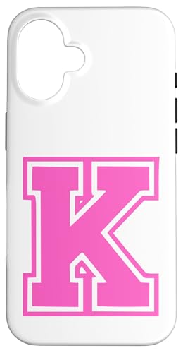 Rosa Buchstabe K Monogramm Initial für Vor oder Nachnamen Hülle für iPhone 16 Rosa Buchstabe K Monogramm Initial für Vor oder Nachnamen Hülle für iPhone 16 von Rosa Alphabet Buchstabe für Frauen und Mädchen