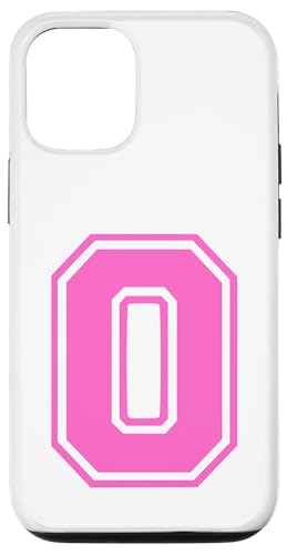 Rosa Buchstabe O Monogramm Initial für den Vornamen O Hülle für iPhone 12/12 Pro von Rosa Alphabet Buchstabe für Frauen und Mädchen
