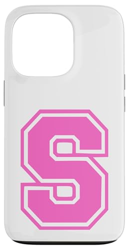 Rosa Buchstabe S Monogramm Initial für Vorname Nachname S Hülle für iPhone 13 Pro von Rosa Alphabet Buchstabe für Frauen und Mädchen