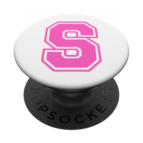 Rosa Buchstabe S Monogramm Initial für Vorname Nachname S PopSockets Klebender PopGrip Rosa Buchstabe S Monogramm Initial für Vorname Nachname S PopSockets Klebender PopGrip von Rosa Alphabet Buchstabe für Frauen und Mädchen