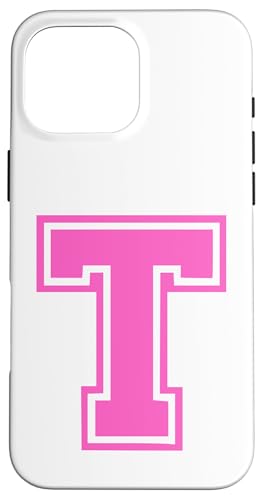 Rosa Buchstabe T Monogramm Initial für Vorname Nachname T Hülle für iPhone 16 Pro Max Rosa Buchstabe T Monogramm Initial für Vorname Nachname T Hülle für iPhone 16 Pro Max von Rosa Alphabet Buchstabe für Frauen und Mädchen