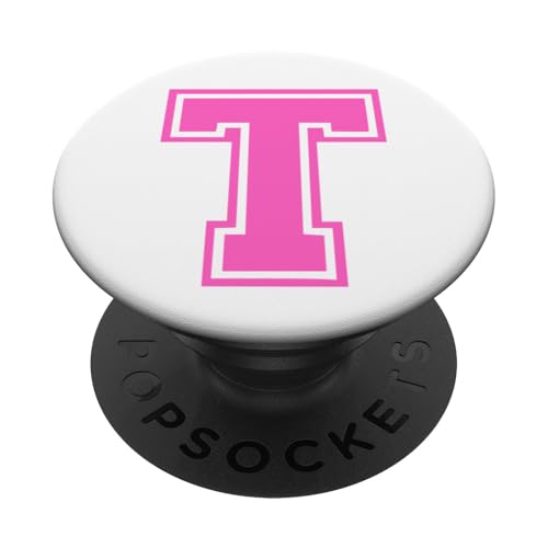 Rosa Buchstabe T Monogramm Initial für Vorname Nachname T PopSockets Klebender PopGrip Rosa Buchstabe T Monogramm Initial für Vorname Nachname T PopSockets Klebender PopGrip von Rosa Alphabet Buchstabe für Frauen und Mädchen