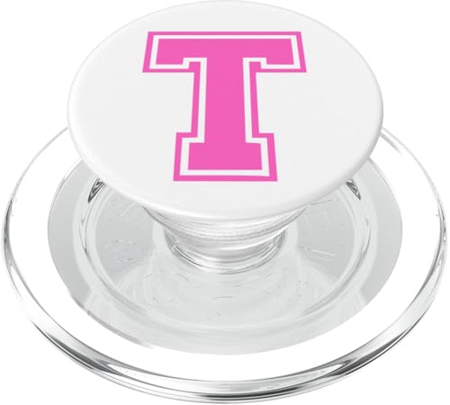 Rosa Buchstabe T Monogramm Initial für Vorname Nachname T PopSockets PopGrip für MagSafe Rosa Buchstabe T Monogramm Initial für Vorname Nachname T PopSockets PopGrip für MagSafe von Rosa Alphabet Buchstabe für Frauen und Mädchen